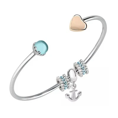 Brazalete para mujer Morellato Drops corazón y aguamarina Foto 1 de 3