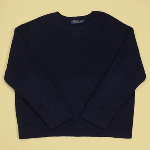 Suéter Polo Ralph Lauren Azul Marino 100% Lana Cuello Redondo XXL Defecto/Agujero - Imagen 1 de 5