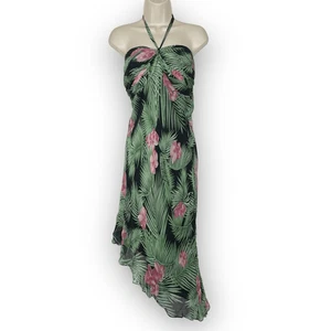 Vintage I.C.E Hawaii Neckholder Kleid Seide Grunge Whimsygoth Fee Y2K Damen 12 - Bild 1 von 14