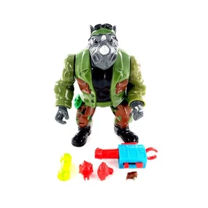 Modellino TMNT Mutation Rocksteady vintage 1992 completo gamba rotta - Foto 1 di 8