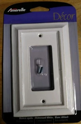 Savannah Distressed 白色开关板盖 切换/插座/摇杆 木制  — 第 1/4 张图片