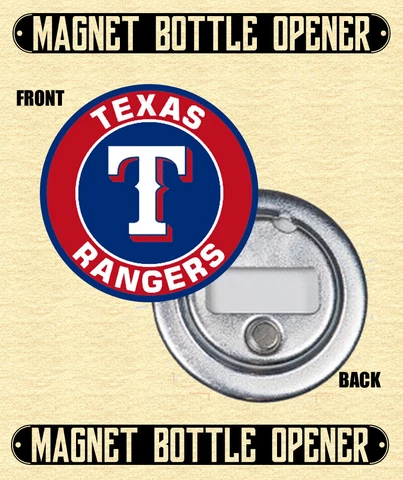 Texas Rangers - Magnet Bottle Opener - Choose From 12 Designs Cover