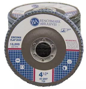 10er-Pack 4,5 Zoll x 7/8 Zoll Profi 40er-Körnung Zirkonia Klappe Scheibe Schleifscheiben T29 - Bild 1 von 5