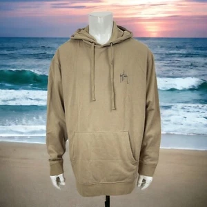 Guy Harvey Mens 3XL Tan Pullover Hoodie Fish Graphic Sweatshirt - Picture 1 of 24