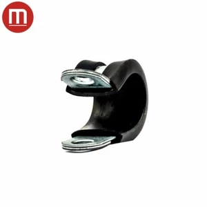 Rubber Lined Cable Pipe P Clips - 12mm Wide W1 Zinc Plated Steel - Pks 5/10/25 - Picture 1 of 4