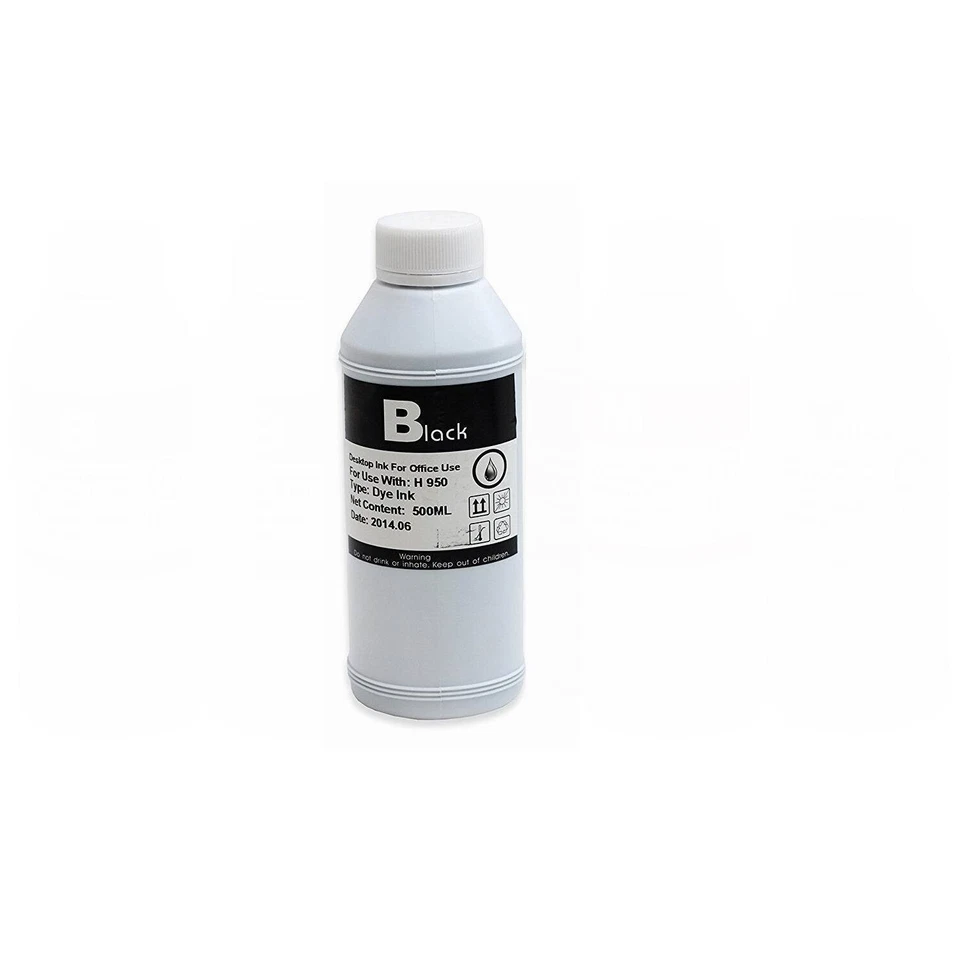500ml  Black Ink Refill Kit HP 60 61 62 63 64 65 67 910 950 951 962 564 Printer - Image 1 of 1