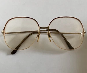 Vintage Safilo UFO 2102 Italien Brillengestell goldfarben Metall 55-15-135 - Bild 1 von 7