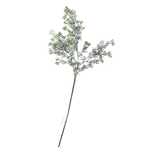 Extra Long Frost Effect Greenery Spray Artificial Plastic Leaves Fake Snow Xmas - Picture 1 of 4