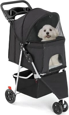 JHK Pet Stroller for Dogs and Cats Foldable Lightweight Durable Small to Medium Pets