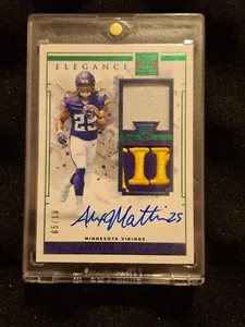 2019 Impeccable Elegance Alexander Mattison Jersey/Helmet RPA #/10 (On Card) - Picture 1 of 2