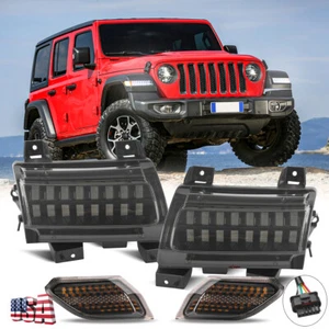 2018-25 para Jeep Wrangler JL Gladiator guardabarros LED luz de señal de giro marcador lateral - Imagen 1 de 11