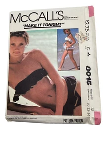 McCALLS 8015 Ruffle Bikini Swimsuit Misses Size 12 UNCUT Check Measurements - Picture 1 of 4