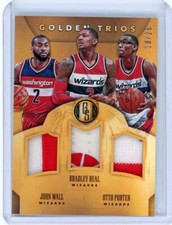 2015-16 Panini Gold Standard Golden Trios Triple Patch John Wall/Bradley Beal/Ot