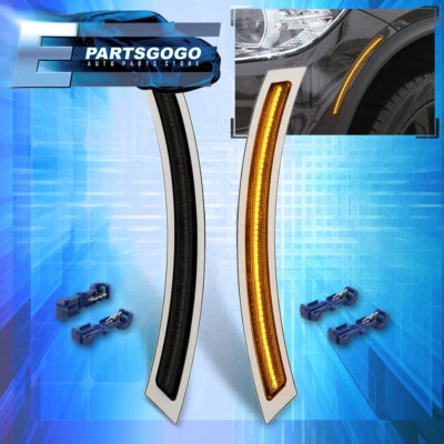 For 14-18 BMW X5 F15 X5M F85 Smoke LED Side Marker Lights Bumper Reflector Lamps Foto 1 de 4