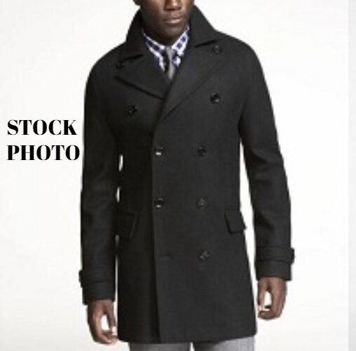 Express new peacoat coat black wool sz Large munimoro.gob.pe