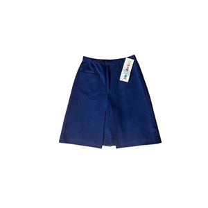 Vintage '70s Deadstock NWT Koret Kolortron Navy Blue Skirt Elastic Waist S/M - Picture 1 of 6