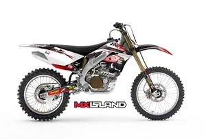 2006 2007 2008 KXF 450 GRAPHIC KIT KAWASAKI RIDGELINE: WHITE / RED DECALS KIT - Bild 1 von 5
