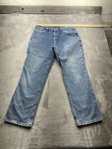 Carhartt Jeans Mens 34x30 Blue Denim WorkWear Farm Outdoor  Industrial - Picture 1 of 15