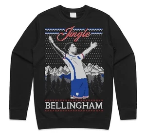 Jingle Bellingham Christmas Jumper Sweatshirt Xmas Jude Bells England Football - Picture 1 of 4