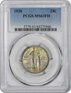 1930 Standing Liberty Silver Quarter MS63FH PCGS - Bild 1 von 2