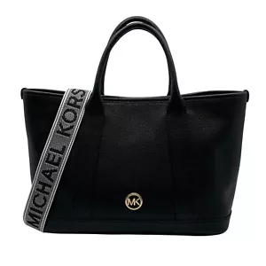 Michael Kors Umhängetasche schwarz genarbtes Leder Medium Luisa Neu mit Etikett - Bild 1 von 11
