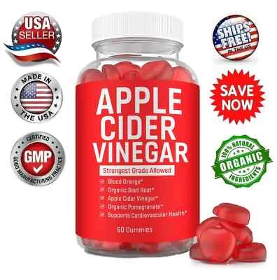 Apple Cider Vinegar Complex- 60 Vegan Gummies - High Strength 1500mg per serving - Image 1 of 4