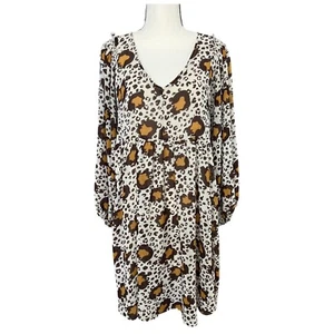 Plus Size 1XL Women Umgee Leopard print Flowy V neck - Picture 1 of 9