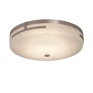 Justice Design Fusion Atlas 14" LED Round Flush, Weave/CH - FSN-8995-WEVE-CROM - Picture 1 of 1