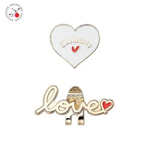 Callaway Love Ladies Golf Magnetic Ball Marker Womens Heart Clip 5524024 White - Picture 1 of 5