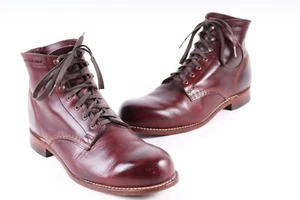 Wolverine Boots 1000 Mile Plain Toe Original Brown Leather Mens Size 12 D USA - Picture 1 of 9
