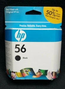 NOS Sealed HP 56 Black Ink Cartridge #C6656AN Expiration Date Jan 2010 - Picture 1 of 5
