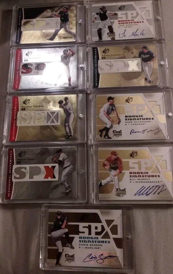 2008 SPx Winning Materials Lot Of 5 & Rookie Signatures Lot Of 4 Signed In Cases - Image 1 of 4