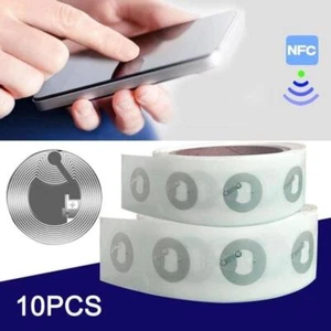 10 pcs/lot NFC Tags Label 25mm NTAG213 Blank Sticker Mobile Hot~ Nice S6P2 - Zdjęcie 1 z 12