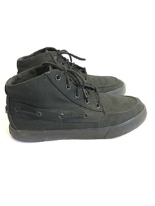 Polo Ralph Lauren Shoes Men’s Sneakers 8.5D Lander Chukka Black Canvas GUC - Picture 1 of 9