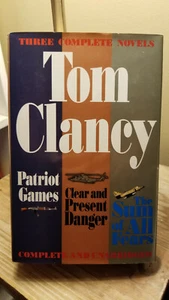 Tom Clancy 3 Bk Combo - Sum All Fears, Patriot Games & More 1st & 1st HB DJ VGC! - Picture 1 of 12