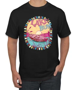 Lake Bum Sunrise Vacation Boating Pink and Blue Men TShirt - Picture 1 of 19