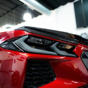 Euro Smoke Style LED Taillights Amber Sequential Pair Fits 2020-2024 Corvette C8 - Picture 1 of 19