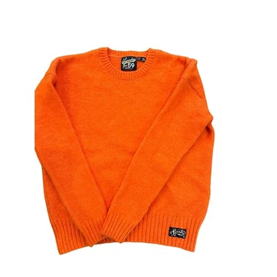 Superdry Mujer Jersey Naranja Cuello Redondo Manga Larga Tejido Top Talla L Foto 1 de 4