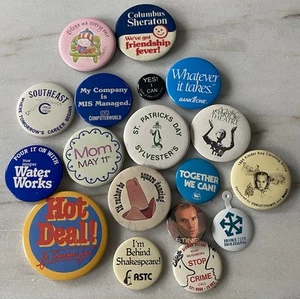 Vintage Advertising Pins Buttons Pin Backs Lot - Picture 1 of 7