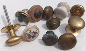 Vintage old Retro Decorative silver Cupboard Door Draw Handles 11 metal joblot - Picture 1 of 11