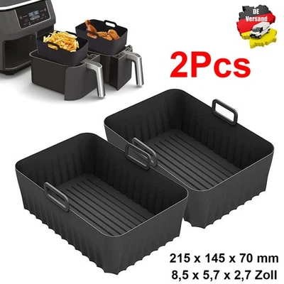 2 Stk Airfryer Silikonform Für Ninja Foodi AF300EU AF400EU Heißluftfritteuse DE - Bild 1 von 4
