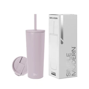 Insulated Tumbler with Lid and Straw | Iced Coffee Cup Reusable Stainless Ste... - Picture 1 of 9