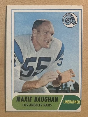 Maxie Baughan 1968 Topps Football Card #210, EX, Los Angeles Rams - Image 1 of 2