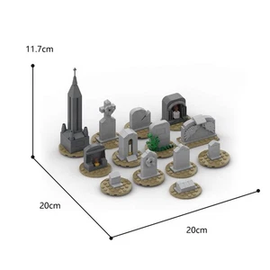 Compatible 13-in-1 Tombstones Set Model for Halloween Building Toys 232 - Picture 1 of 3