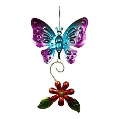 Trueliving Indoor Outdoor Garden Hanging Wall Decor Multicolor Butterfly Flower - Image 1 of 4