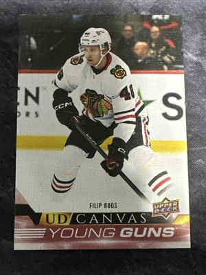 2022-23 Upper Deck UD Canvas Young Guns C225 Filip Roos Chicago Blackhawks - Image 1 of 2