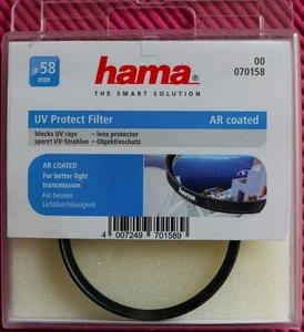Hama UV-Filter 58 mm (Schutz-Filter mit 4-fach Vergütung, inkl. Filterbox) - Bild 1 von 4