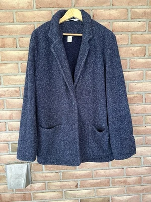 Blazer Suéter Blazer De Colección LL Bean Polar Pesado Para Mujer Azul Marino Grande 1 Botón Hecho en EE. UU. Foto 1 de 4