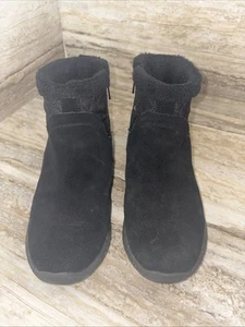 Baretraps Womens 7.5M Shoes Black Suede Comfort Zip Faux Fur Lined Ankle Boot - Picture 1 of 8