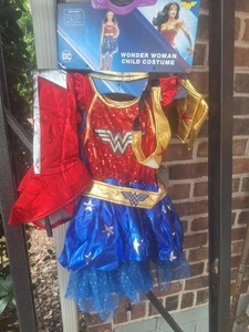 Disney Wonder Woman Kinderkostüm - Rot, Blau, Gold - Bild 1 von 7